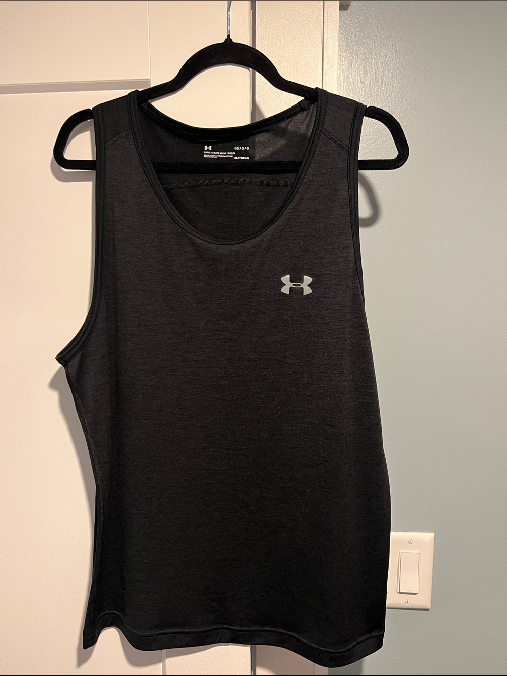 Under Armour Black Tank with Silver Logo - Men's Athletic Tank Top